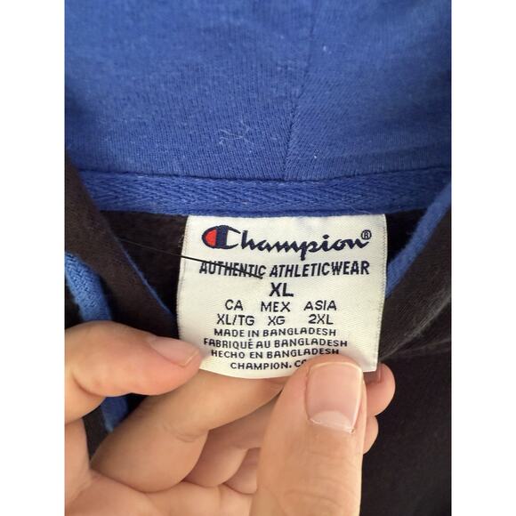 Champion Kentucky Wildcats UK Hoodie Sweatshirt Black Blue XL NCAA - Picture 3 of 4